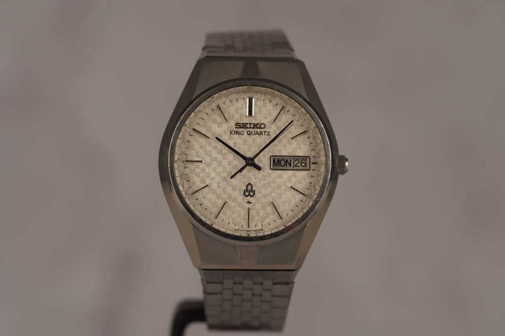ロ*ブ様 [15182]SEIKO KING QUARTZ 0853-8035 SEIKO King Quartz 0853 8035 Watch 35mm Day Date SS Bracelet